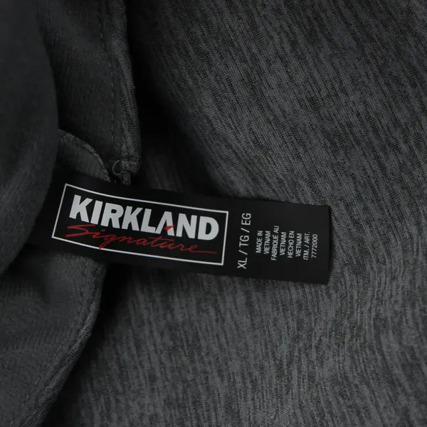 Kirkland Signature Heather Gray Stand Collar Zip-Up Jacket Men's XL