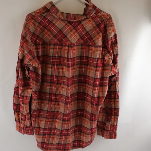 Weatherproof Orange Plaid Button-Up Flannel Women's XL