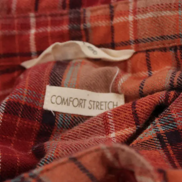 Weatherproof Orange Plaid Button-Up Flannel Women's XL