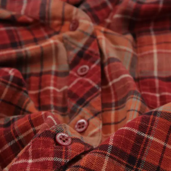 Weatherproof Orange Plaid Button-Up Flannel Women's XL