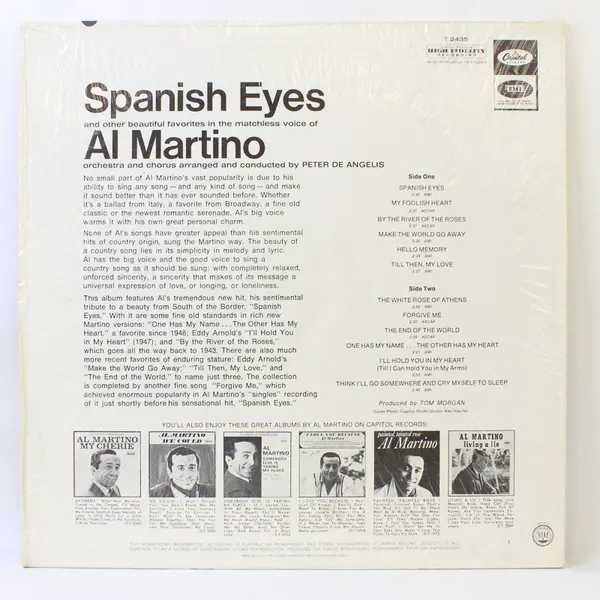 Al Martino: Spanish Eyes  12"   Vinyl Record