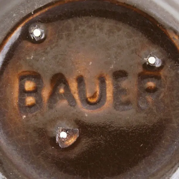 Vintage Bauer Pottery Beehive Pitcher 4.75" Chocolate Brown 