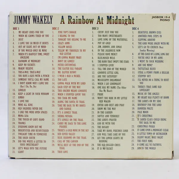 Rainbow at Midnight 4-CDs Set, Jimmy Wakely 2008  #JASBOX 19-4 w/booklet 