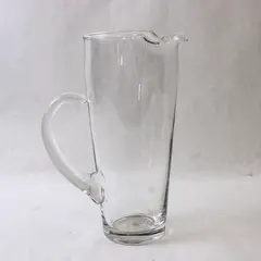 Vtg Clear Pinched Lip  Glass Pitcher 8.75"