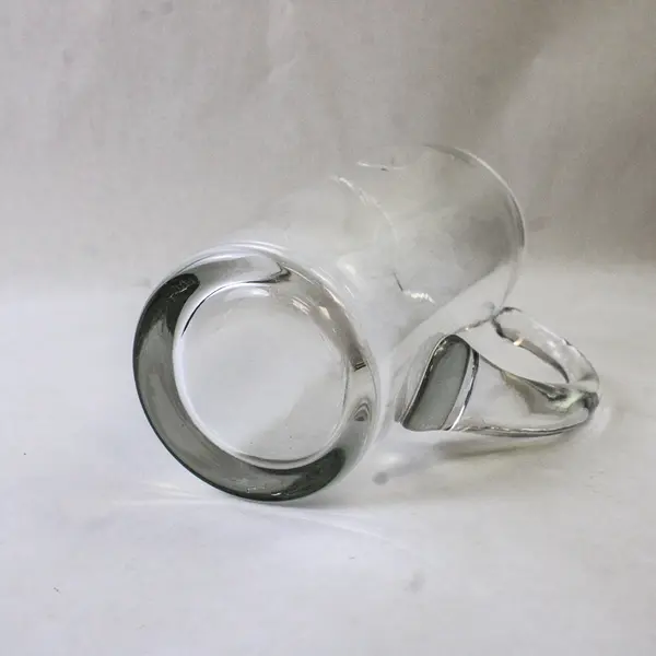 Vtg Clear Pinched Lip  Glass Pitcher 8.75"