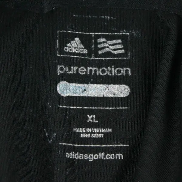 Adidas Puremotion Black Short-Sleeved Vented Polo Men's XL
