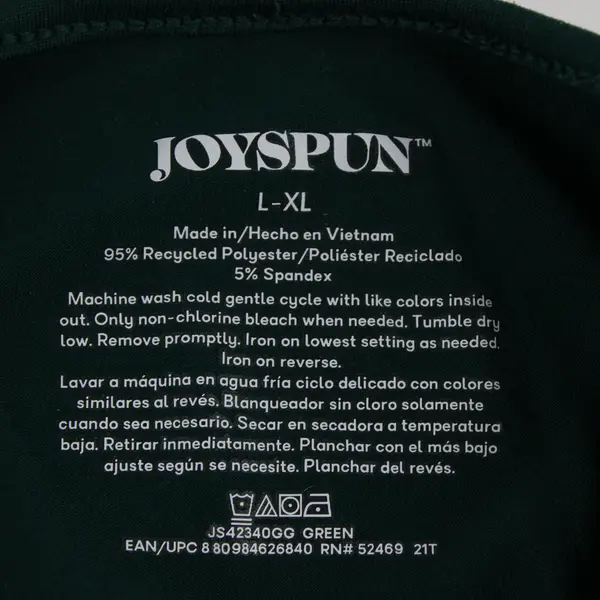 Joyspun Cozy Vibes Green Short-Sleeved Graphic Pajama Shirt Women's L-XL