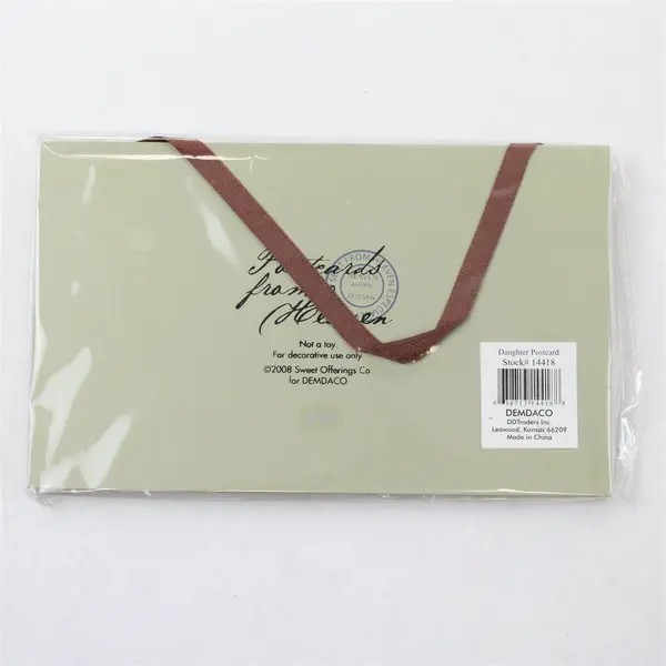 Demdaco "Daughter" 2008 Postcards From Heaven Hanging Plaques Series 6.25" x 4"