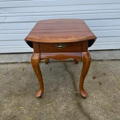 Vintage Queen Anne Style Drop Leaf Side Table- Local Pickup Only