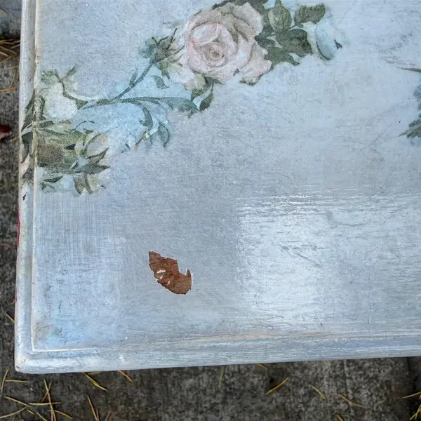 Refinished Small Rococo Revival Floral Paper Accent Table - Local Pickup Only