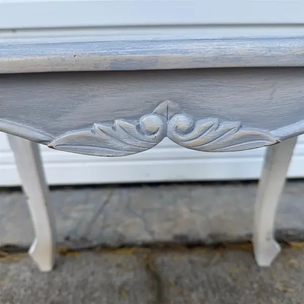 Refinished Small Rococo Revival Floral Paper Accent Table - Local Pickup Only