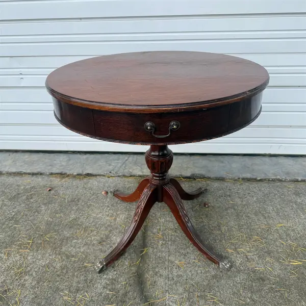 Vintage Mersman Federal-style Mahogany Drum Table- Freight / Local Pickup