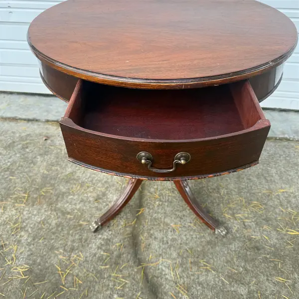 Vintage Mersman Federal-style Mahogany Drum Table- Freight / Local Pickup
