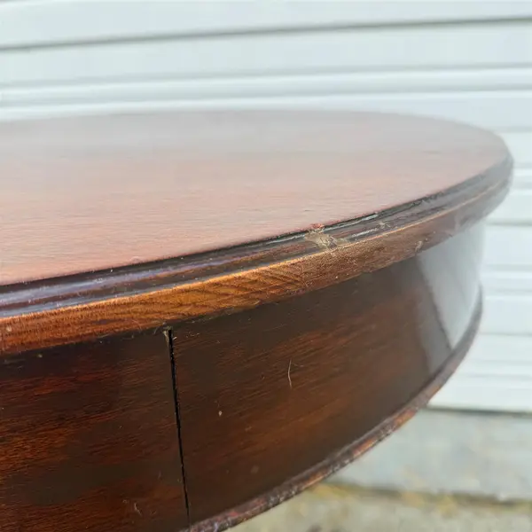 Vintage Mersman Federal-style Mahogany Drum Table- Freight / Local Pickup