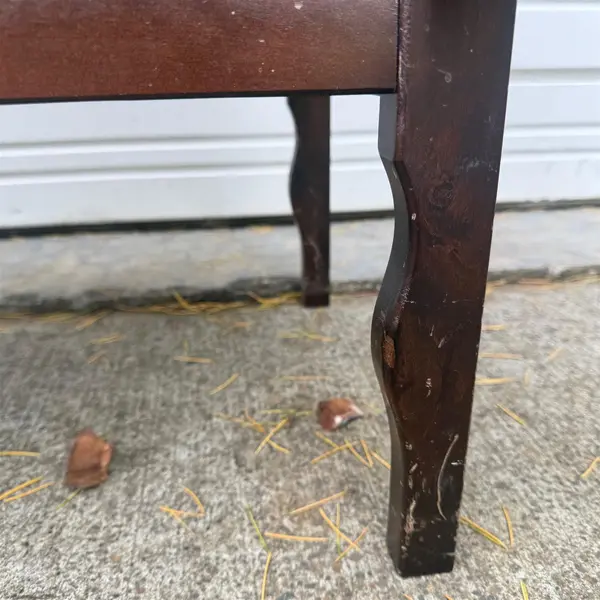 Dark Wood Cabinet With Brass Lock Hardware - Local Pickup Only