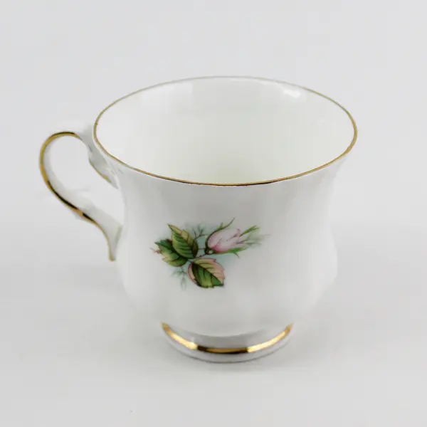 Hitkari Bone China Pink Rose Floral Tea Cup & Saucer Gold Trim