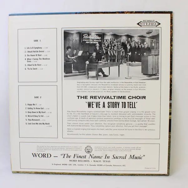 Revivaltime Choir We've a Story to Tell 12" Vinyl LP - Used