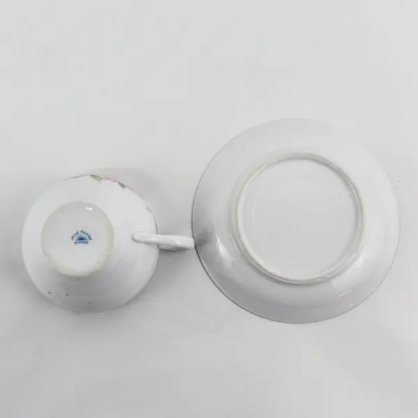 Vintage Nippon Wild Rose China Tea Cup And Saucer