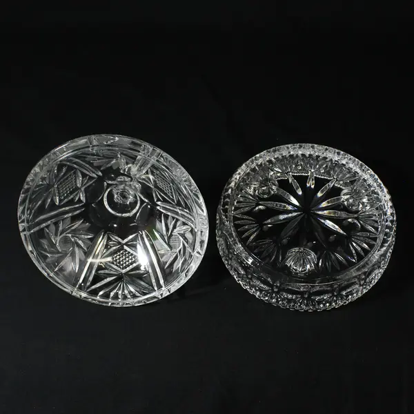 Vintage Lead Crystal Covered Candy Dish with Lid