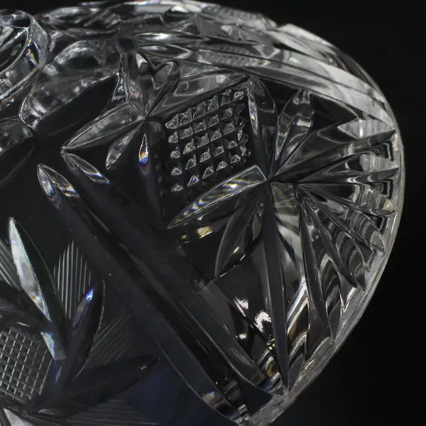 Vintage Lead Crystal Covered Candy Dish with Lid