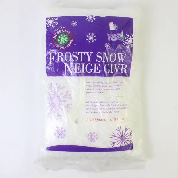 Lot of 2 Frosty Snow Decorative Fake Snow for Crafts & Holiday Decor