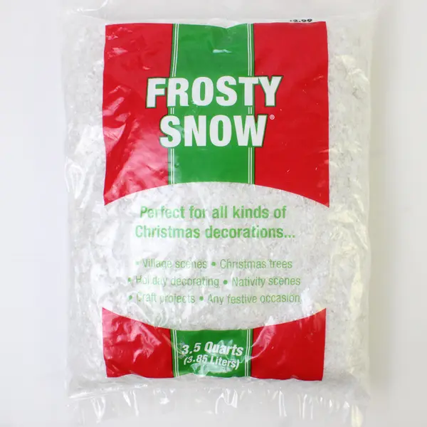 Lot of 2 Frosty Snow Decorative Fake Snow for Crafts & Holiday Decor