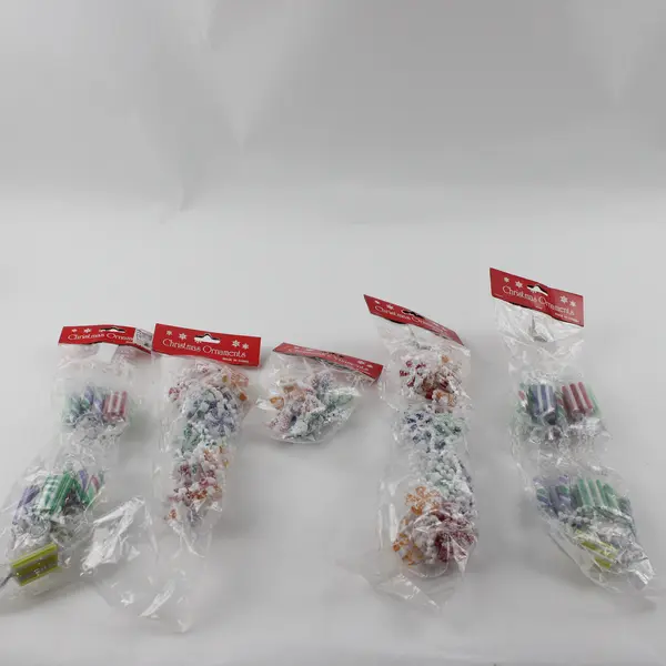 Lot of 5 New Assorted Christmas Ornaments Holiday Tree Decorations