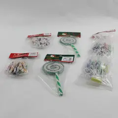 Lot of 5 New Assorted Christmas Ornaments - Holiday Tree Decorations