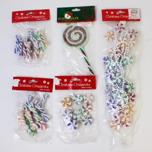 Lot of 5 New Assorted Christmas Tree Ornaments