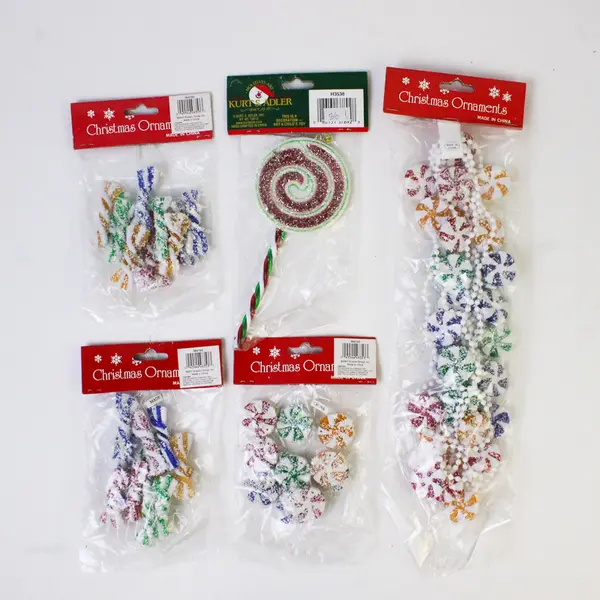 Lot of 5 New Assorted Christmas Tree Ornaments