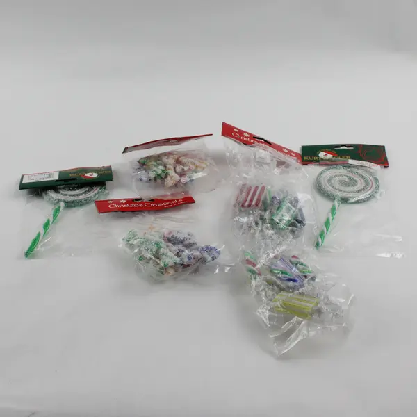 Lot of 6 New Assorted Christmas Ornaments Holiday Tree Decorations