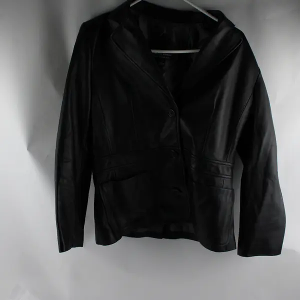 Valerie Stevens Black Genuine Lamb Leather Jacket Women's Small