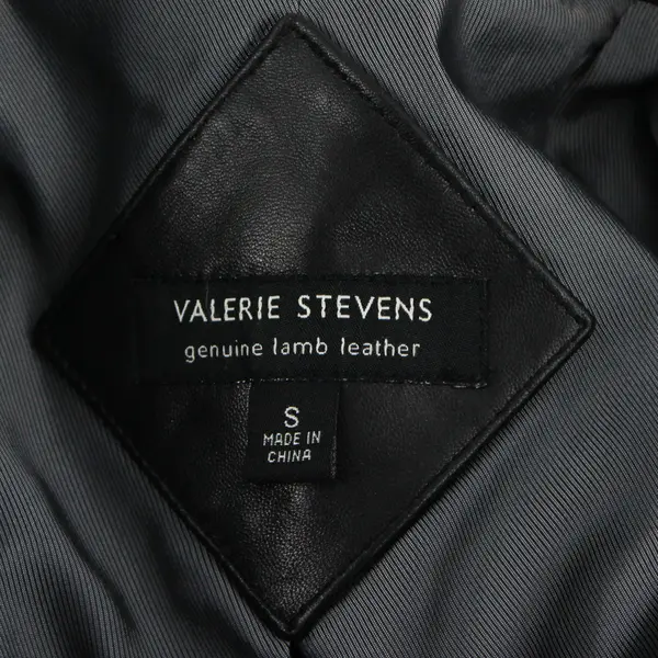Valerie Stevens Black Genuine Lamb Leather Jacket Women's Small