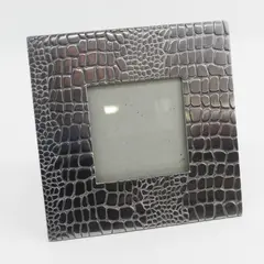 Decorative Silver Colored Photo Frame, fits 3.8"x3.8" size photo 