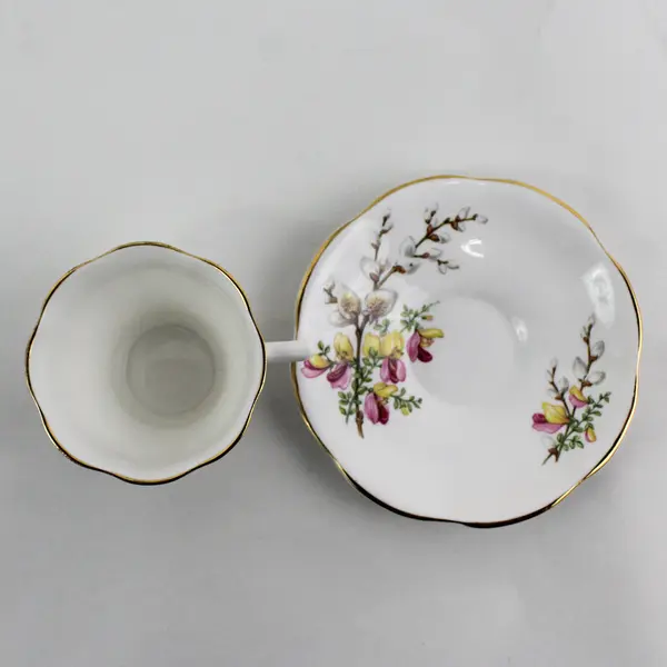 Unbranded Bone China Cup And Saucer Set Pussy Willow Pattern England