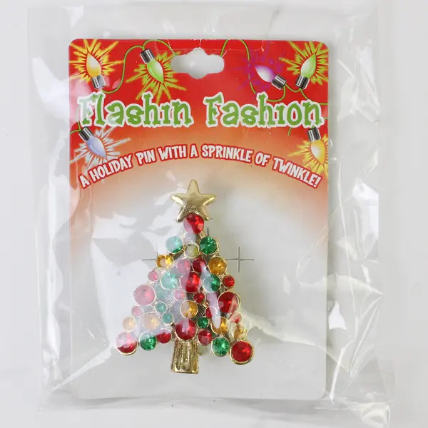 Lot of 3 DM Productions Flashin Fashion Holiday Flashing Pins Christmas