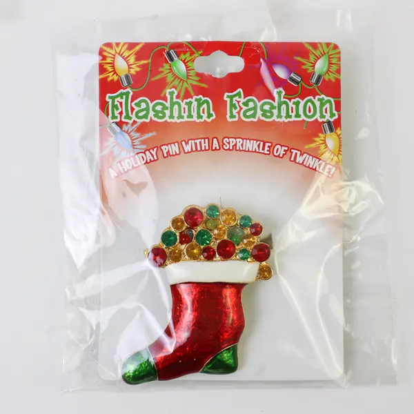 Lot of 3 DM Productions Flashin Fashion Holiday Flashing Pins Christmas