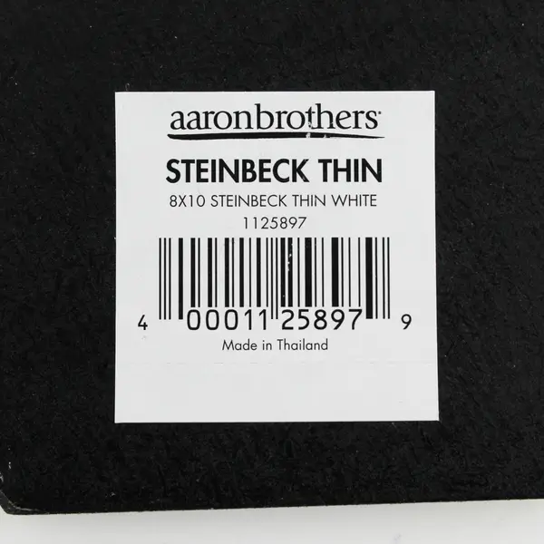 White Wooden Photo Frame, Steinbeck Thin Aaron Bros., 8"x10"