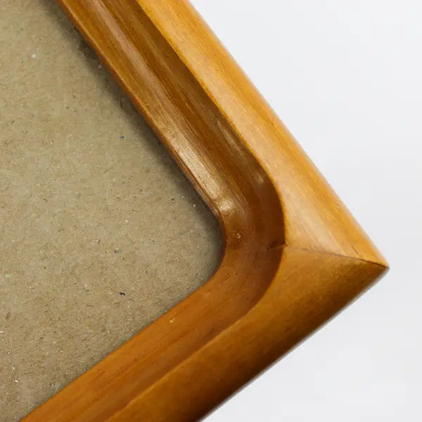 Vintage 1990s Light Brown Deep Wooden Photo Frame 5"W x 7"L 