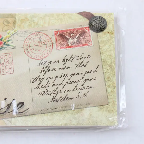 Demdaco "Praise" 2008 Postcards From Heaven Hanging Plaques Series 6.25" x 4"