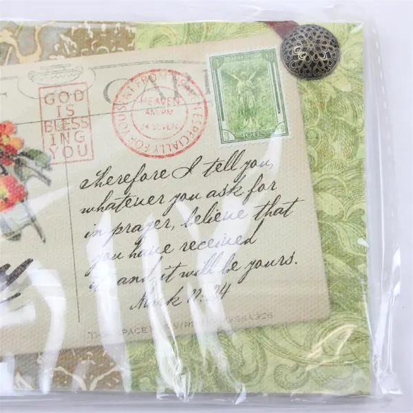 Demdaco "Pray" 2008 Postcards From Heaven Hanging Plaques Series 6.25" x 4"