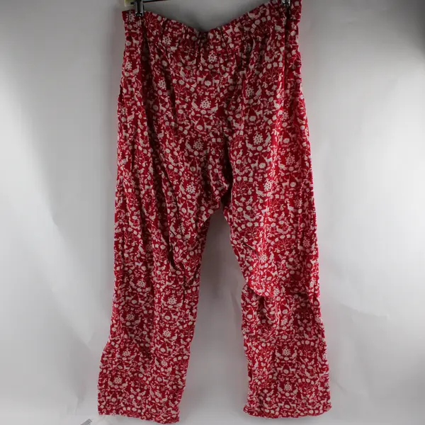 Land's End Red and White Woodland Print Pajama Pants Women's Small 6-8