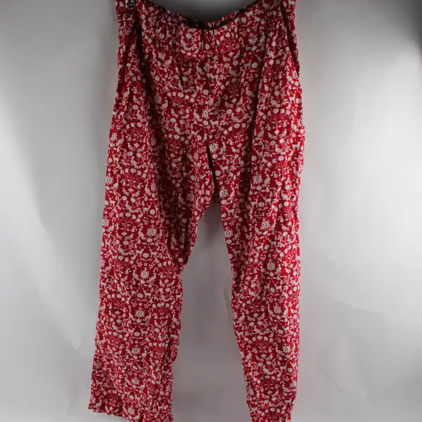 Land's End Red and White Woodland Print Pajama Pants Women's Small 6-8