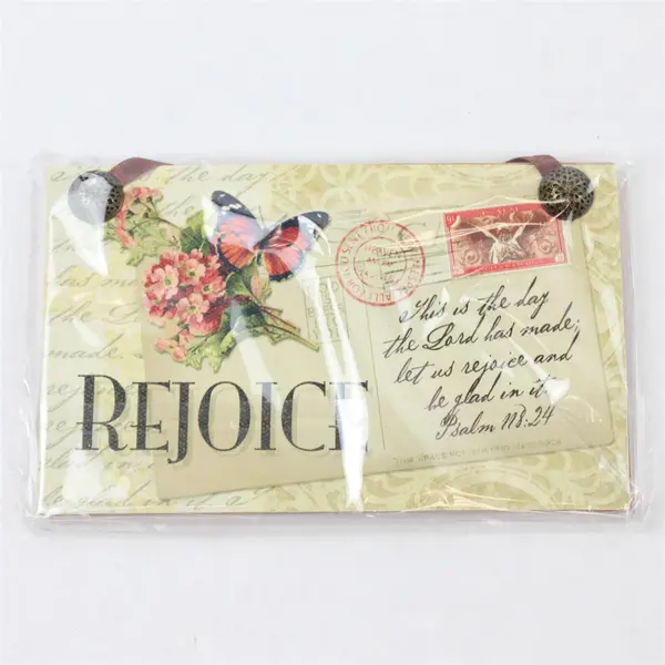 Demdaco "Rejoice" 2008 Postcards From Heaven Hanging Plaques Series 6.25" x 4"