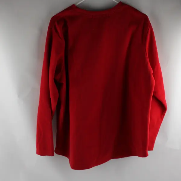 Karen Scott Christmas-Themed Embroidered Applique Red Sweatshirt Women's Large