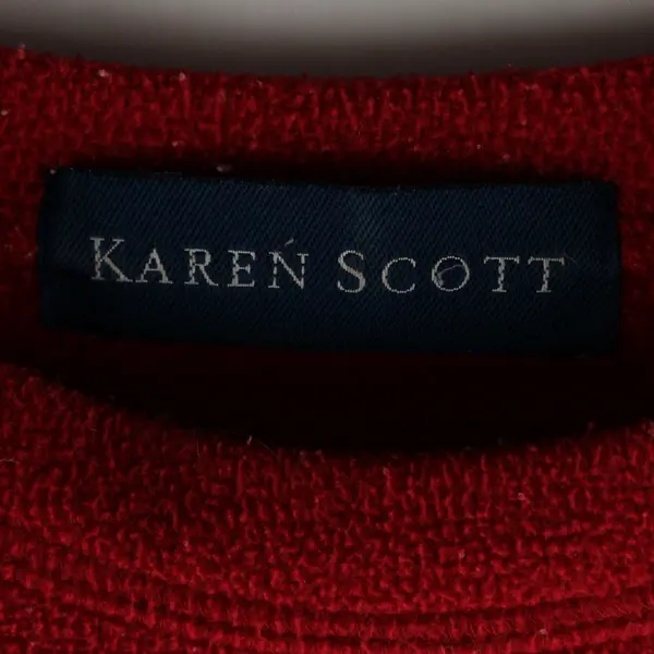 Karen Scott Christmas-Themed Embroidered Applique Red Sweatshirt Women's Large