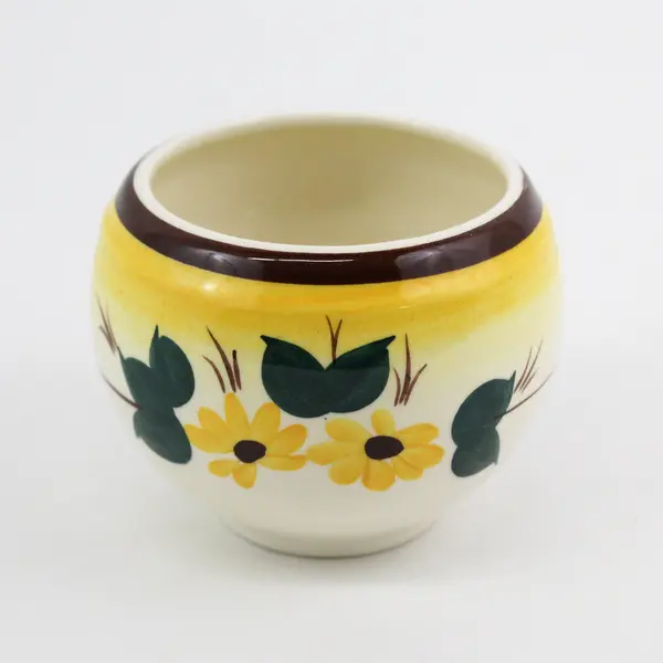 MCM Vernonware Metlox Brown Eyed Susan Vernon Kilns Vintage Open Sugar Bowl 