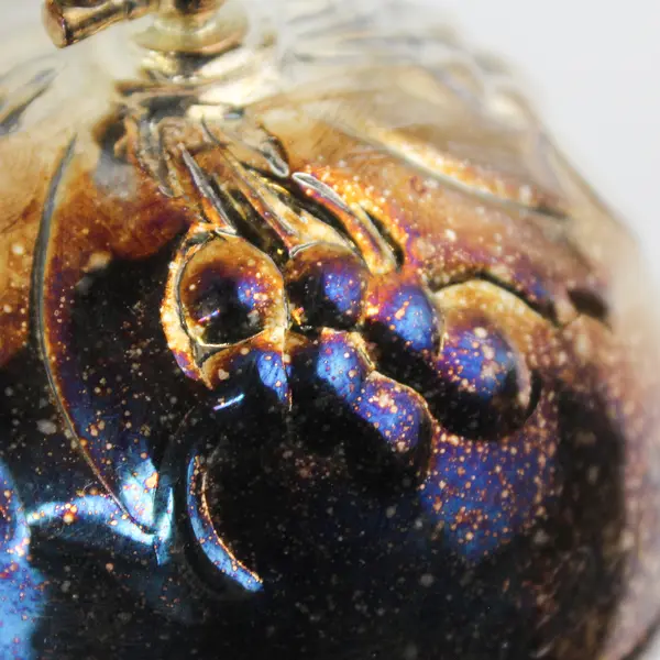 Reed & Barton Silver Plated Holly Ball Ornament 3" Tarnished