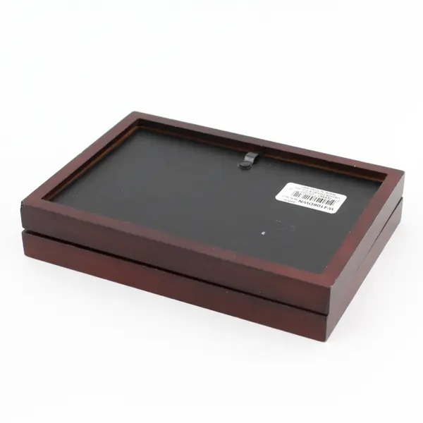 Double Walnut 2-Photo Hinged Picture Frame 