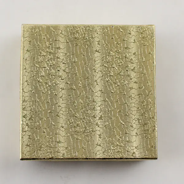 Lot of 6 Gold Foil Jewelry Gift Boxes with Lids Assorted Sizes New